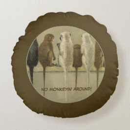 モンキービジネス誕生日グループパーソナライズされた ラウンドクッション