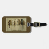 モンキービジネス誕生日グループパーソナライズされた ラゲッジタグ (正面横)