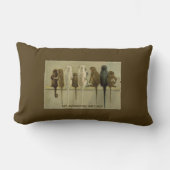 モンキービジネス誕生日グループパーソナライズされた ランバークッション (正面)