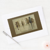 モンキービジネス誕生日グループパーソナライズされた 長方形シール (封筒)