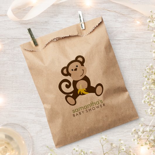 モンキービジネス赤ちゃんシャワー フェイバーバッグ (クリップ留めされた状態)