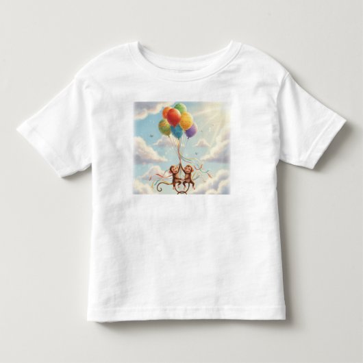 モンキービジネス - かわいいお猿 トドラーTシャツ (正面)