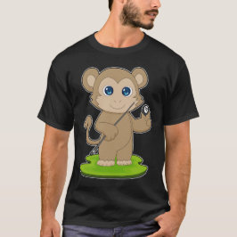 モンキービリヤード キュー スポーツ Tシャツ
