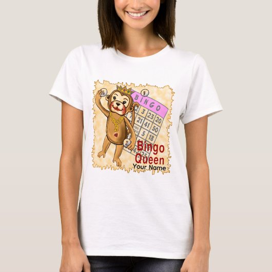モンキービンゴクイーンTシャツ Tシャツ (正面)