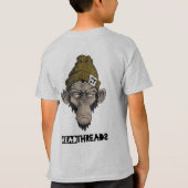 モンキーファンキーグラフィックTシャ男性へツと女性» Tシャツ (裏面)