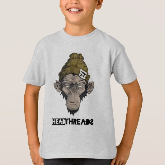 モンキーファンキーグラフィックTシャ男性へツと女性» Tシャツ (正面)