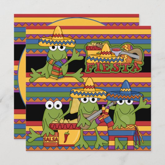 モンキーフィエスタカスタマイズ誕生日招待状 招待状 (正面/裏面)