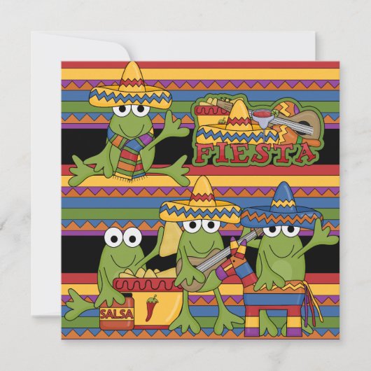 モンキーフィエスタカスタマイズ誕生日招待状 招待状 (正面)