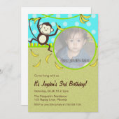 モンキーフォト招待状 招待状 (正面/裏面)