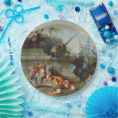 モンキーフルーツフラワーアート紙プレート ペーパープレート (パーティー)