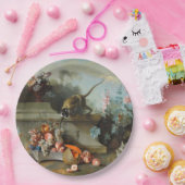 モンキーフルーツフラワーアート紙プレート ペーパープレート (パーティー)