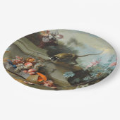 モンキーフルーツフラワーアート紙プレート ペーパープレート (アングル)