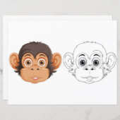 モンキーヘッドのカラーリングページ (正面/裏面)