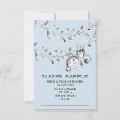 モンキーベビーシャワーおむつラッフルチケット 招待状 (正面)