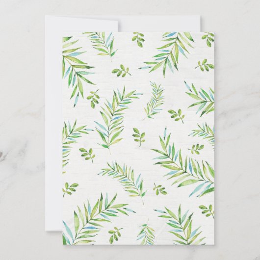 モンキーベビーシャワージャングル男の赤ちゃん 招待状 (裏面)