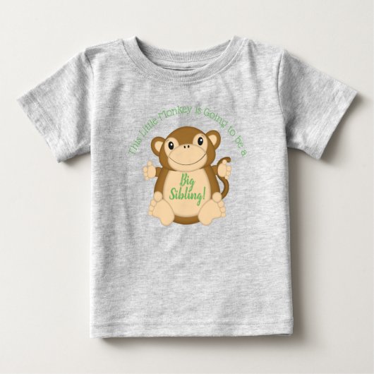 モンキーベビーシャワージャングル ベビーTシャツ (正面)