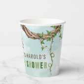 モンキーベビーシャワーパーソナライズされた紙カップ 紙コップ (裏面)