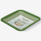 モンキーベビーシャワーパーソナライズされた紙プレート ペーパープレート (傾斜あり)