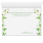 モンキーベビーシャワーパーティーサンキューノートカード (内部横(下))