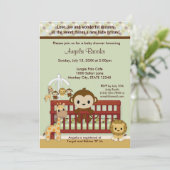 モンキーベビーシャワー招待状ジャングルパルズ 招待状 (スタンド正面)