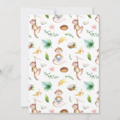 モンキーベビーシャワー招待状 招待状 (裏面)