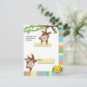 モンキーベビーシャワー招待状 招待状 (スタンド正面)