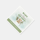 モンキーベビーシャワー紙ナプキンス スタンダードカクテルナプキン (角)