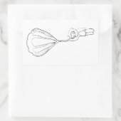 モンキーホットエアバルーンインク 長方形シール (バッグ)