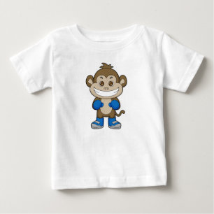 モンキーボクシングボクサーボクシング手袋 ベビーTシャツ