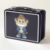 モンキーボクシングボクサーボクシング手袋 メタルランチボックス (裏面)