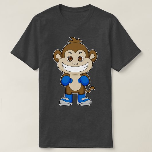 モンキーボクシングボクサーボクシング手袋 Tシャツ (デザイン正面)