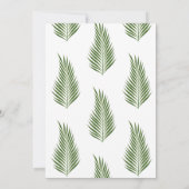 モンキーボタニカルグリーンファーンチルドレン誕生日 招待状 (裏面)