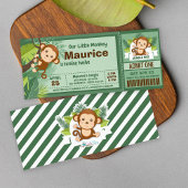 モンキーボーイジャングルチケットパスバースデーパーティー 招待状