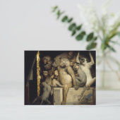 モンキーポストカード：モンキーアート評論家 ポストカード (スタンド正面)