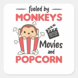 モンキーポップコーン映画ナイトスイートモンキー映画 スクエアシール