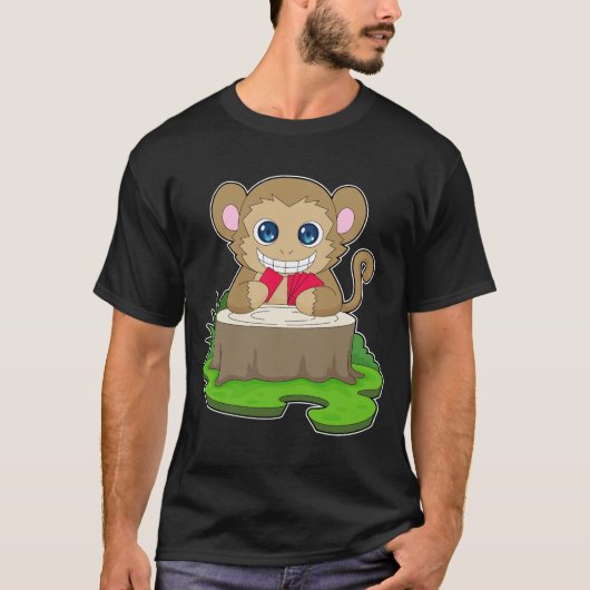 モンキーポーカー トランプ カードゲーム Tシャツ (正面)