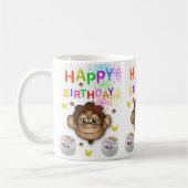 モンキーマグハッピーバースデーマグ コーヒーマグカップ (左)