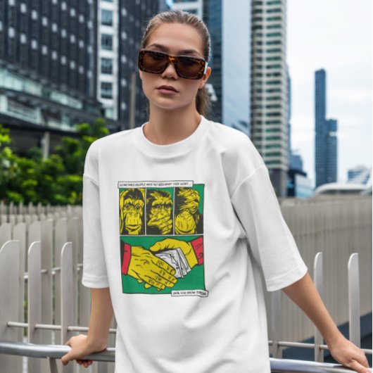 モンキーマフィア動物漫画 Tシャツ