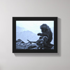 モンキーママとベビー キャンバスプリント