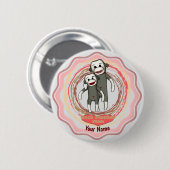 モンキーママ 缶バッジ (正面&裏面)