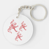 モンキーマンダラサークル（両面）キーチェーン キーホルダー (裏面)