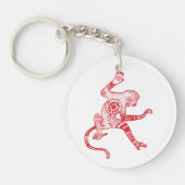 モンキーマンダラサークル（両面）キーチェーン キーホルダー (正面)