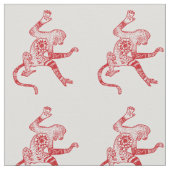 モンキーマンダラ生地 ファブリック (クローズアップ)