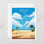 モンキーミアオーストラリアヴィンテージ旅行イラストレーション ポストカード (正面/裏面)