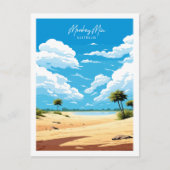 モンキーミアオーストラリアヴィンテージ旅行イラストレーション ポストカード (正面)