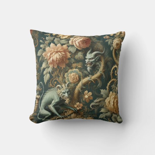 モンキーミニオンいたずら – ゴシック様式バロック クッション (正面)