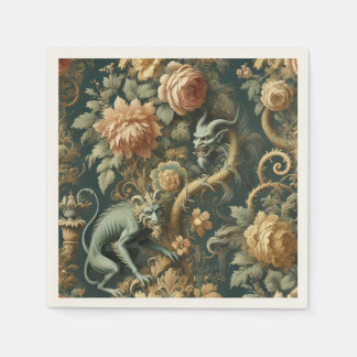 モンキーミニオンいたずら – ゴシック様式バロック スタンダードカクテルナプキン