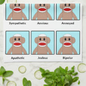 モンキームードの靴下 キッチンタオル (折り畳み)