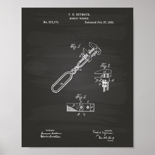 モンキーレンチ1883特許技術シャルボード ポスター (正面)