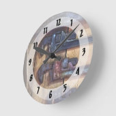 モンキーレンチ ラウンド壁時計 (傾斜)